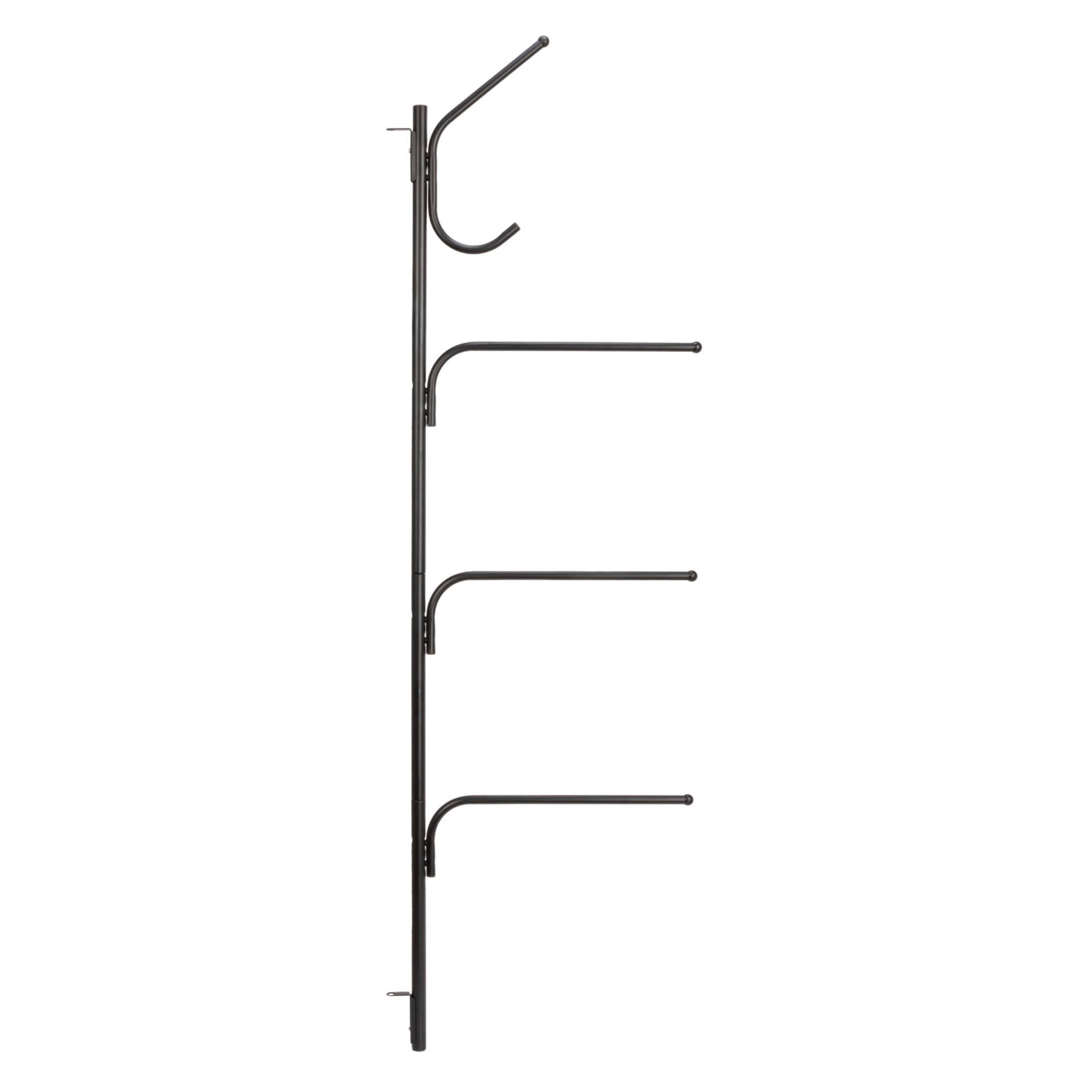 Hinge-It Clutterbuster 74" Steel Valet Family Towel Bar